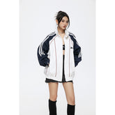 Unisex Jacket Vintage Sports Jacket Men's and Women's Stand Collar Jacket